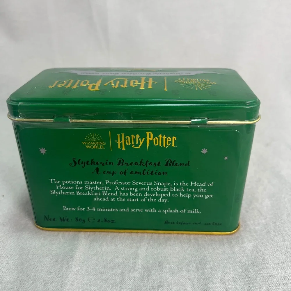 Harry Potter Slytherin Breakfast Blend Tin 40 Teabags New English‎ Teas Sealed